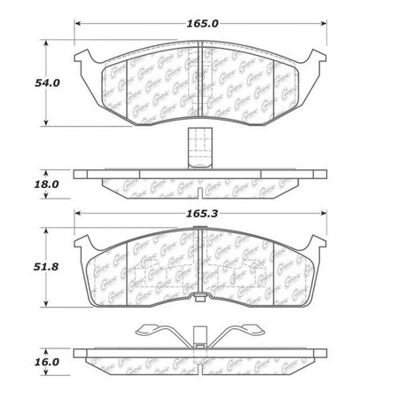 Centric Parts CTEK Ceramic Brake Pads, 103.07300 103.07300